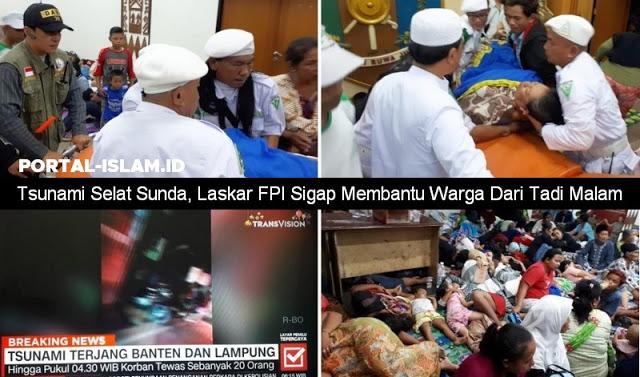 Tsunami Selat Sunda, Laskar FPI Sigap Membantu Warga Dari Tadi Malam