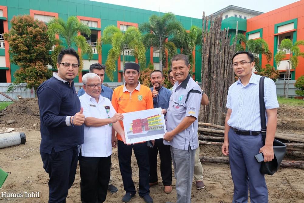 Wakil Bupati Inhil Syasudin Uti meninjau lokasi pembangunan Rumah Sakit Puri Husada
