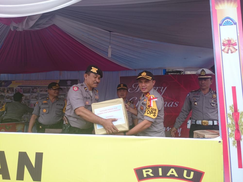 Kapolres Rohil AKBP Sigit Adiwuryanto SIK MH Tinjau Langsung Pos PAM Perbatasan
