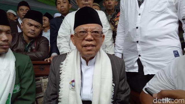Ceramah di Ponpes Pandeglang, Ma'ruf: Jokowi Tak Pernah Culik Orang 