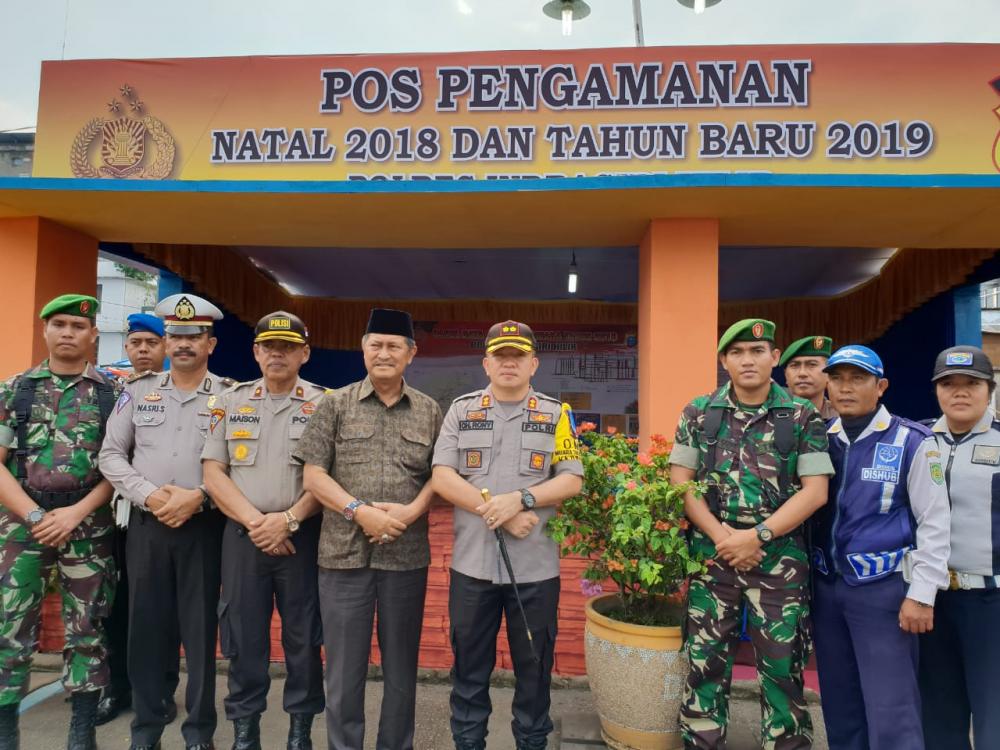 Wakil Bupati Inhil Tinjau Posko Pengamanan Natal 2018 Dan Tahun Baru 2019