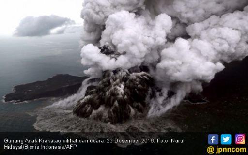 Tsunami, Potongan Besar Badan Gunung Anak Krakatau Hilang