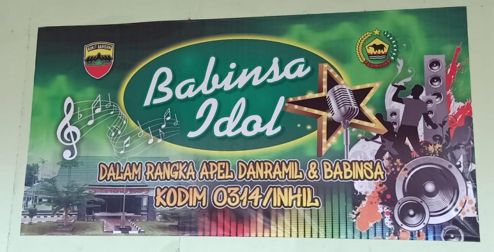 KODIM 0314 INHIL MENGGELAR LOMBA NYANYI BABINSA IDOL