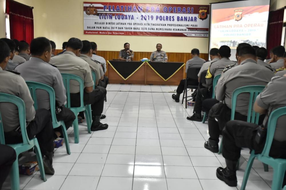 Polres Banjar Gelar Latihan Pra Operasi Lilin 2019 