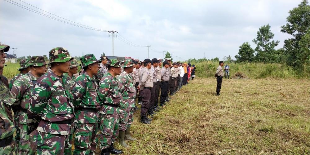 Polres Kampar Gelar Simulasi Penanganan Karhutla dalam rangka Riau Bebas Asap tahun 2020