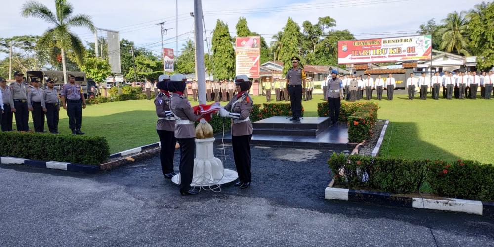 Polres Kampar Gelar Upacara Peringatan Hari Ibu ke-91, Seluruh Pelaksananya Anggota Polwan