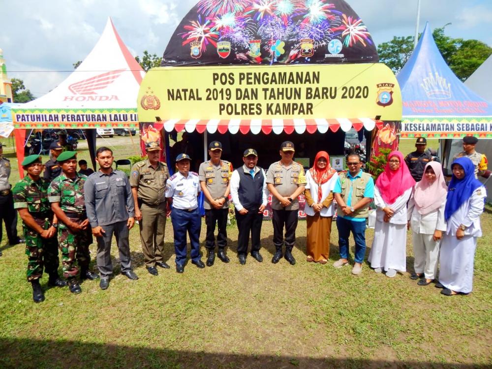 Kapolda Riau Lakukan Pengecekan Pospam Ops Lilin Muara Takus 2019 di Wilayah Kampar