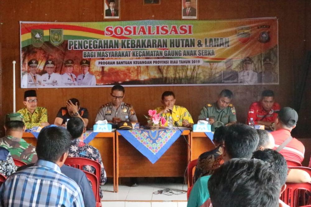 Kapolsek GAS Sosialisasikan Larangan Membuka Lahan Dengan Cara Membakar