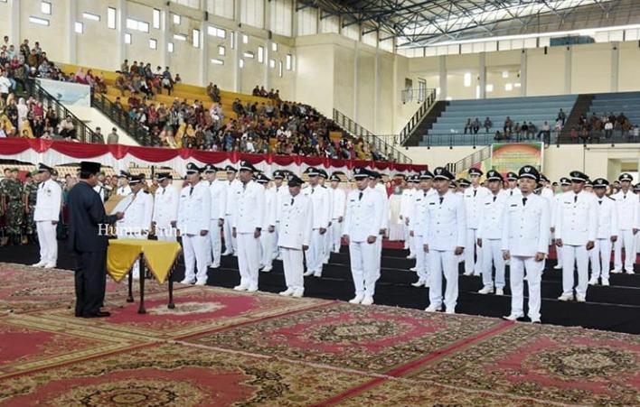 45 Kepala Desa Dilantik Bupati Inhil HM Wardan Secara Setentak