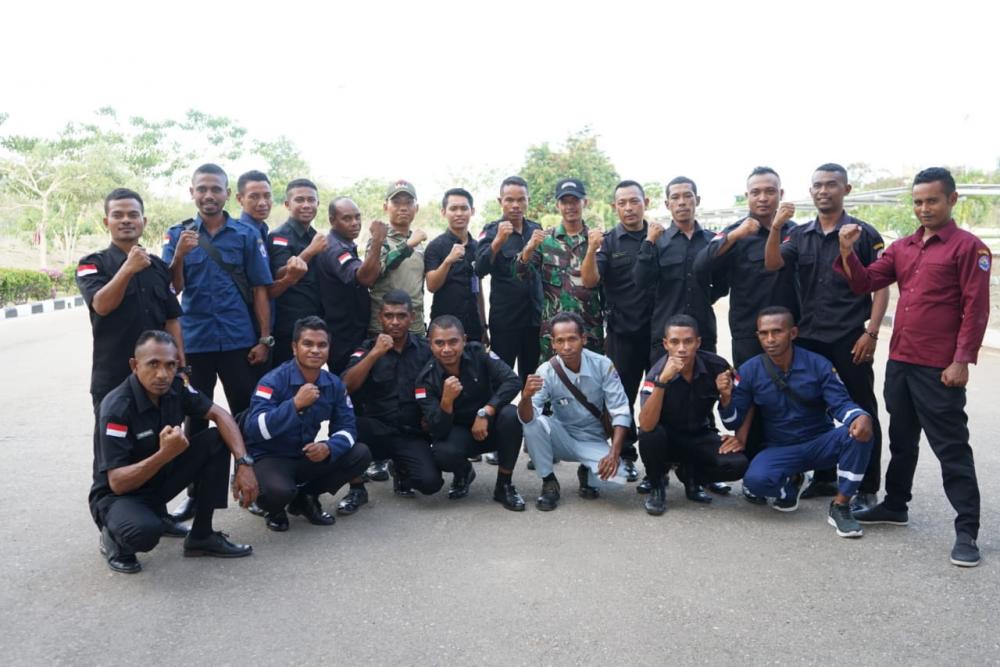 Satgas Pamtas RI-RDTL Yonif 132/BS Bersama BNPP Motamasin Bentuk Karakter Security PLBN .