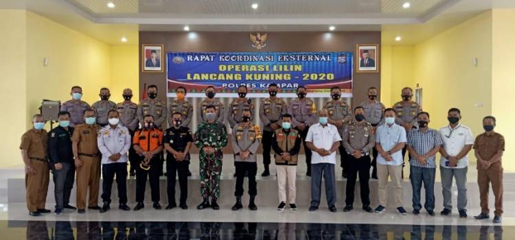 Polres Kampar Gelar Rakor Eksternal Kesiapan Operasi Lilin Lancang Kuning 2020