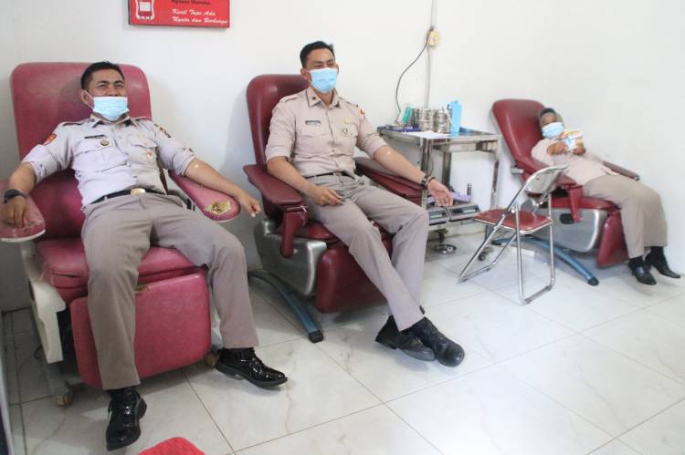 HUT Korpri 49,ASN Polres Inhil Donor Darah