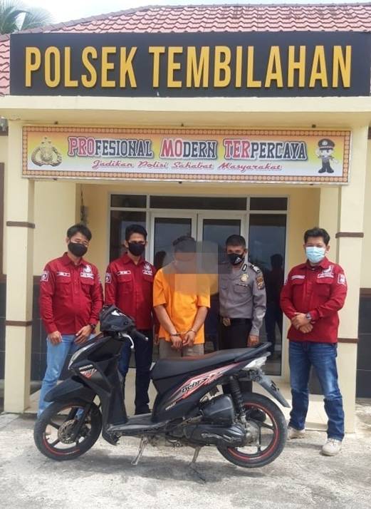 Polsek Tembilahan Tangkap Pelaku Curanmor 1 Unit Motor Matic