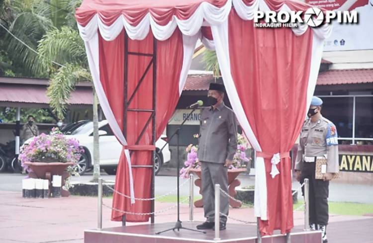 Wabup Inhil Pimpin Apel Gelar Pasukan Operasi Lilin Tahun 2021: Berikan Rasa Aman kepada Masyarakat