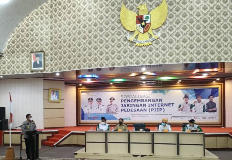 Kapolres Hadiri Sosialisasi Internet Desa BUMDes se Rohil