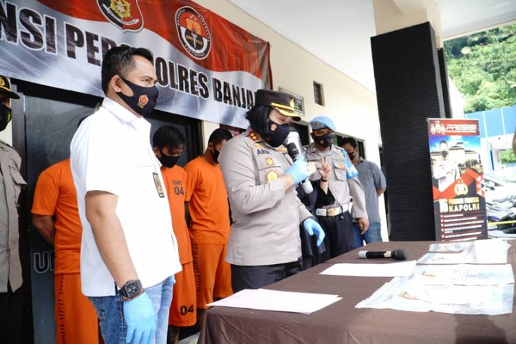 Sat Reskrim Polres Banjar Ringkus Pelaku Curat yang Mengaku sebagai Satgas Covid-19