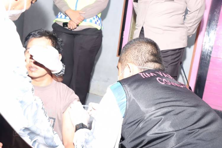 Usai Acara Syukuran Kemenangan Sat Kamling, Kapolres Banjar Melaksanakan Jebol Vaksin
