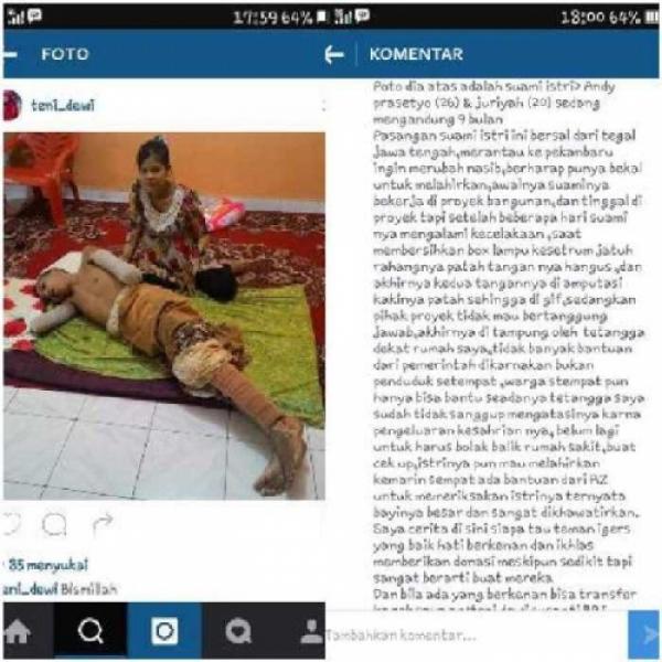 Ini Alasan Seorang IRT di Pekanbaru Memposting Foto-foto Korban Kecelakaan Kerja di Alfamart