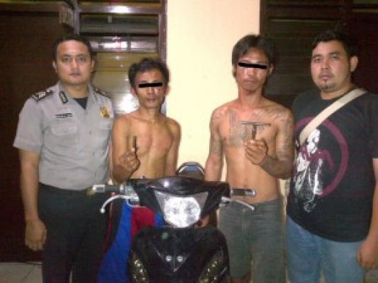 Kurang dari Dua Jam, Polsek Bagan Sinembah Tangkap Dua Pelaku Curanmor