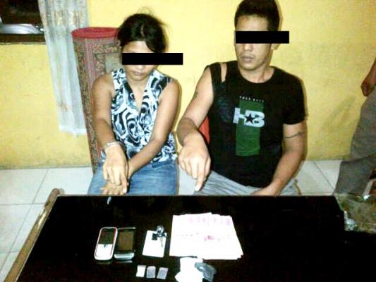 Polres Kampar Bekuk Sepasang Remaja Bawa Narkoba