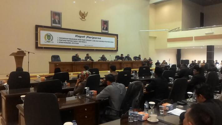 Sekda Inhil Hadiri Paripurna Pandangan Fraksi Terkait 5 Ranperda