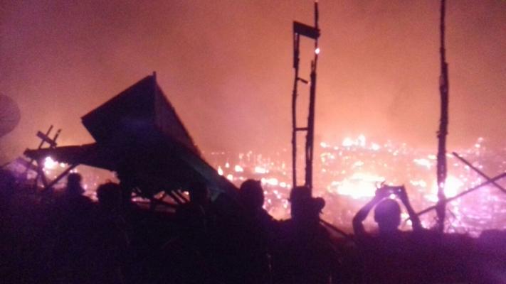 54 Rumah Warga Desa Bekawan Ludes Terbakar, Ini Kronologisnya