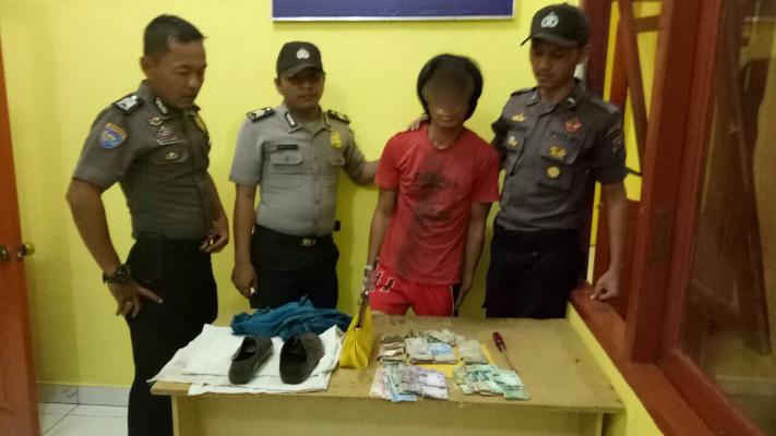 Door..!!! Pelaku Curat di Panipahan, Rohil Dilumpukan Setelah Berusaha Melarikan Diri