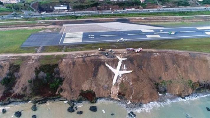 Gagal Mendarat, Pesawat Terperosok di Lereng Curam Laut Hitam, Semua Penumpangnya . . 