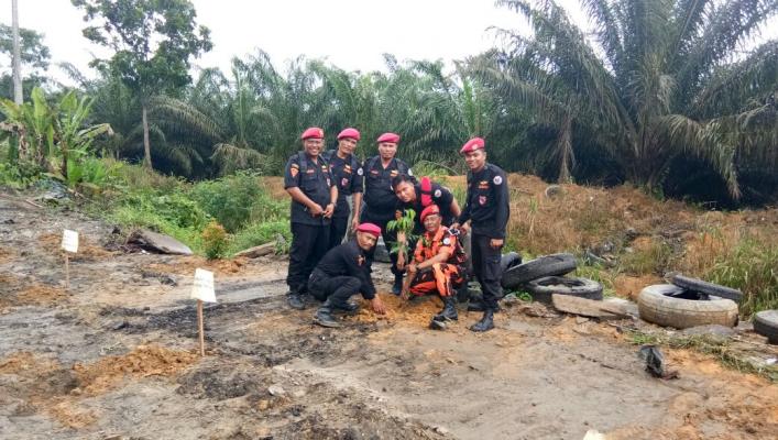 HUT Bagan Sinembah Ke - 23, Pemuda Pancasila Turut Tanam Pohon