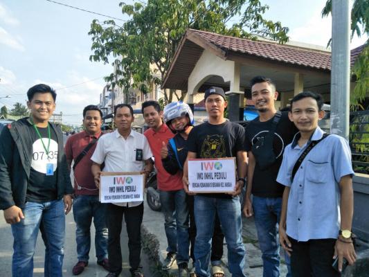 Muridi Susandi Pimpin IWO Inhil Galang Dana untuk Korban Kebakaran Bekawan