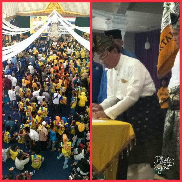 Ribuan masyarakat inhil ikuti deklarasi dan mengantar HM Wardan dan Samsudin Uti mendaptar ke KPUD