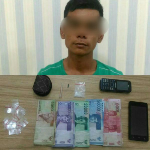 Tim Opsnal Polsek Bangko Temukan Sabu di Dalam Dompet Pria ini Saat Digeledah 