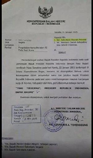 Surat Edaran Unik dari Kemendagri, Ini Isinya