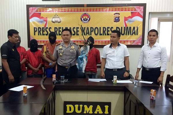 Bulan Ini, Polres Dumai Amankan 4 Tersangka Pembakar Lahan dan Hutan