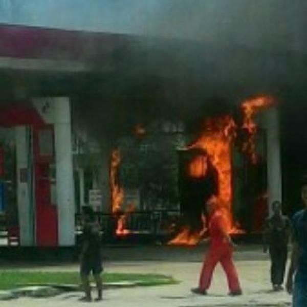 SPBU di Inhil Terbakar, Seorang Wanita Jadi Korban