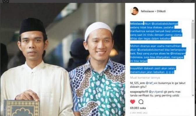 Ada Dua Kemungkinan Penyebab Akun Instagram UAS Dibekukan