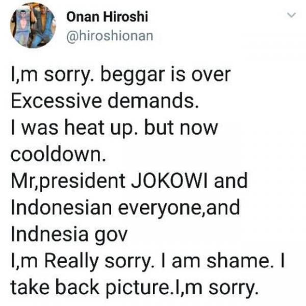 Komikus Jepang Onan Hiroshi yang Sindir Jokowi Minta Maaf