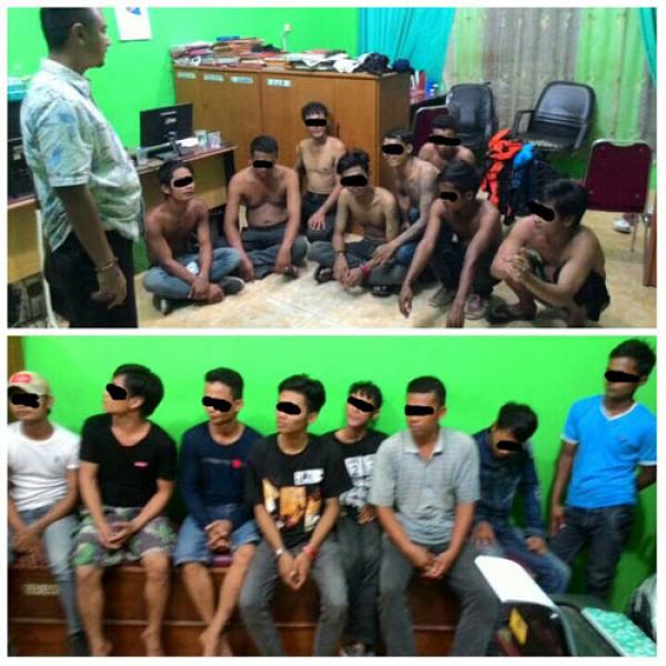 Razia Preman, Polres Pelalawan Tangkap 8 Orang