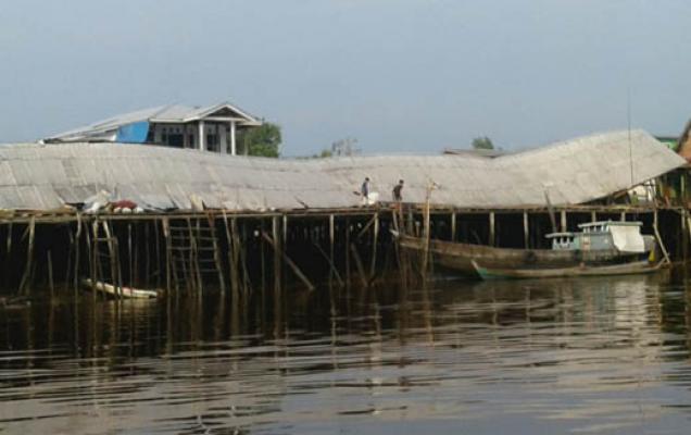 Desa Pelanduk Mandah Dihantam Angin Puting Beliung, 7 Rumah Rusak