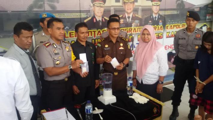 Kapolres Kampar Musnahkan 33 Gr Shabu Hasil Tangkapan