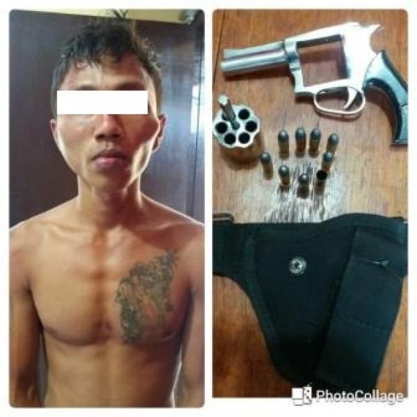 Miliki Senpi, Warga Airmolek Ditangkap Polisi Inhu