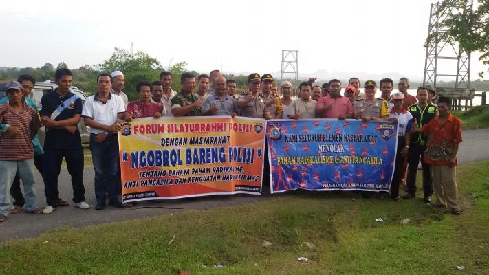 Program Ngobrol Bareng Polisi di Desa Sipungguk, Masyarakat Curhat ke Kapolsek Bangkinang Barat