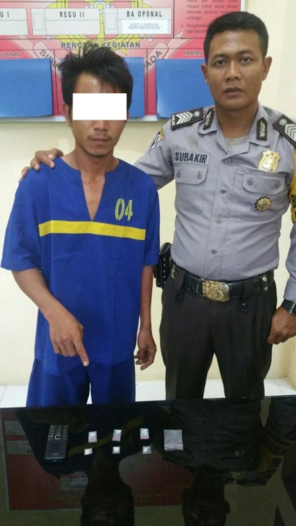 Simpan 6 Paket Shabu, Pria Tanpa KTP Diamankan Polres Siak