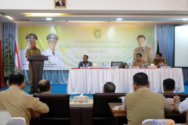 Wabup Tegaskan SKPD Agar Tepat Sasaran Jalankan Program Kerja : Jangan Sampai Anggaran Dinas Habis Untuk Perjalanan Dinas Saja