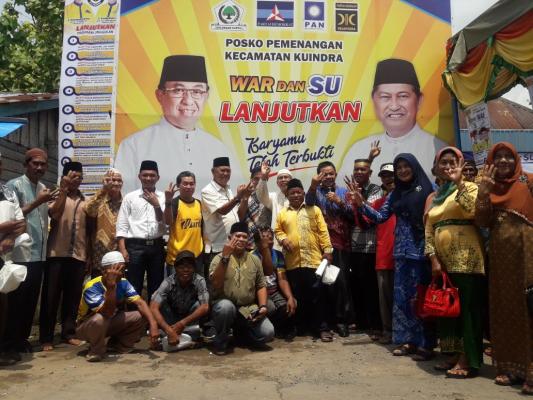  Inisiatip kelompok masyarakat sapat, kedatangan Paslon No urut 3 di sambut dengan meriah di sapat.