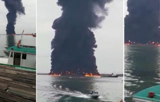Kapal Terbakar di Balikpapan, Diduga Akibat Pipa Pertamina Bocor