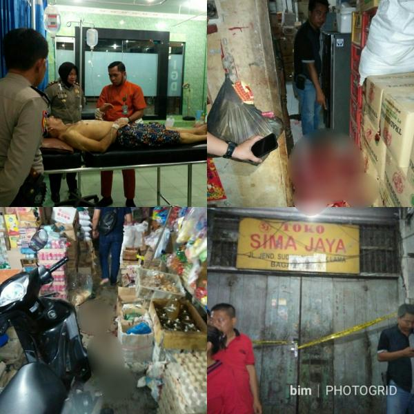 Pemilik Toko Sima Jaya bersimbah darah setelah ditusuk oleh pekerjanya dengan pisau, begini kronologisnya.. 