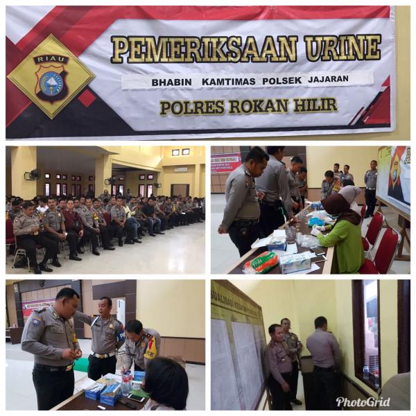 Polres Rohil Kembali Lakukan Tes Urine, dari 123 Personil Polsek Jajarannya, 2 Positif 