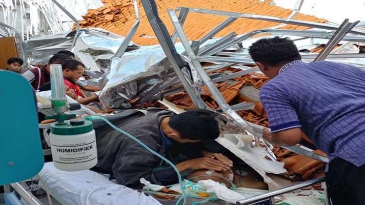Ruang Rawat Inap RSAL Dr Ramelan Surabaya Ambruk, Empat Pasien Terluka
