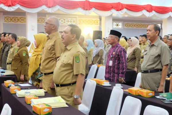Pj Bupati dan Sekda Inhil Ikuti Rakor Bersama KPK